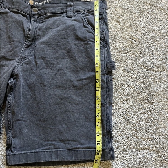 Carhartt Men’s Size 40 Carpenter Relaxed Fit Gray Work Wear Shorts 10” Inseam - Picture 6 of 12